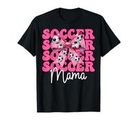 Soccer Mama Soccer Mom Festa della mamma Rosa Coquette Bow Maglietta