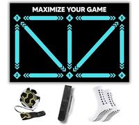 Soccer Mastery Skills - Tappetino per allenamento calcistico XL, 90 x 60 cm, con cintura da allenamento, controllo della palla e antistress, compatibile con app FPRO, regalo di compleanno per ragazzi