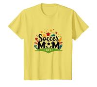 Soccer Mom Life: Regalo per Genitori Sportivi da Donna Maglietta, Bambini, Limone, 2 Anni