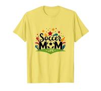 Soccer Mom Life: Regalo per Genitori Sportivi da Donna Maglietta, Uomo, Limone, L