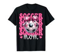 Soccer Mom Soccer Mama Festa della mamma Rosa Coquette Bow Maglietta
