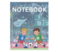 Soccer Notebook for Kids: Fun soccer-themed notebook with 100 lined pages for writing, school notes, training plans and daily journaling.