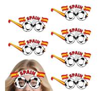 Soccer Party Glasses - Cheering Eyewear Set, Fun Game Day Costume Accessories, Lightweight Fan Glasses, Novelty Soccer Theme Party Props for Kids Adults Fans Match Viewing Birthday Carnival Stadium