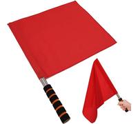 Soccer Referee Flags, 14x12 Inch Waterproof Soccer Flags with 18" Stainless Steel Flagpole with Sponge Handle for Sports Match, Official EventsSoccer Referee