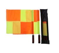 Soccer Referee Flags - 2-Pack Volleyball Flags, 2-Piece Soccer Referee Flag Set with Orange and Yellow Colors, Ergonomic Handle for Football Games, Coaching, Professional Leagues, Sports