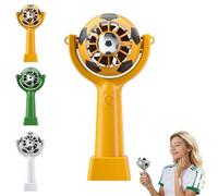 Soccer Shaped Handheld Fan Rechargeable, Portable Mini USB Fan, Lightweight Stadium Fans for Outdoor Stadium Game Day Sports Events Gifts (Orange)