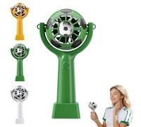 Soccer Shaped Handheld Fan Rechargeable, Portable Mini USB Fan, Lightweight Stadium Fans for Outdoor Stadium Game Day Sports Events Gifts (Green)