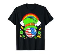 Soccer St Patricks Day USA Flag Rainbow Shamrock Clover Maglietta