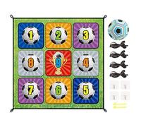 Soccer Target Game - Interactive Kids Boys Flannel Mat Goals, Fabric Goal Toss Set, Fun Outdoor Sports Activity, Skill Challenge Game for Backyard, Living Room, Garden, Patio, Campeggio, Yard