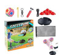 Soccer Trainer, Football Practice Equipment with Elastic Cord and Bag Rebound Sports Ball For Tackling Ability Kicking Skill Youth High School Team