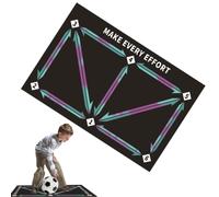 Soccer Training Mat - Footstep Practice, Ball Control Rhythm Exercise Pad
