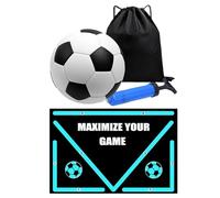 Soccer Training Mat, Silent Football Auxiliary Training Kit, Rubber Material, L-Shaped Design, Versatile Player Equipment for Indoor And Outdoor Trainings Session, 35.43x23.62 Inches