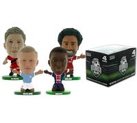 SoccerStarz- Liverpool, Manchester City, PSG Mini Statuette di Calcio (Confezione da 4), Small, NEWSS4PK