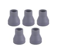 Socche di stampella in gomma NSXAYIWE 5pcs, punte di canna da passeggio di supporto, punte di stampella di ricambio da 16 mm con guarnizioni in metallo per bastoncini da passeggio (Grigio)