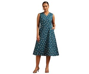 Soch Abito da donna in cotone a pois con Na, marrone chiaro::blu, 40