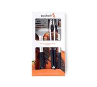 SET PINZA PALETTA FORCONE PER BARBECUE ACCESSORI E STRUMENTI BBQ GRILL METALLO