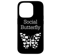 Social Butterfly Networking Connessione ai social media Custodia per iPhone 14 Pro