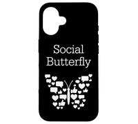 Social Butterfly Networking Connessione ai social media Custodia per iPhone 16