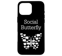 Social Butterfly Networking Connessione ai social media Custodia per iPhone 16 Pro Max