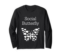 Social Butterfly Networking Connessione ai Social Media Maglia a Manica