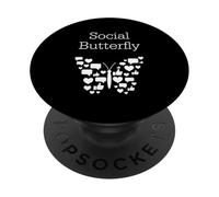 Social Butterfly Networking Connessione ai social media PopSockets PopGrip Adesivo