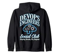 Social Club per Ingegneri Devops Felpa con Cappuccio