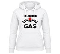 Social Crazy Felpa Cappuccio Donna nel Dubbio Gas - Made in Italy