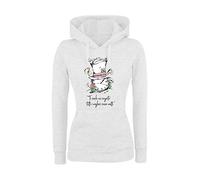 Social Crazy Felpa Donna con Cappuccio Basic Top qualità Top vestibilità - Tutti I Migliori Sono MATTI - Divertente Humor Made in Italy (M, Bianca)