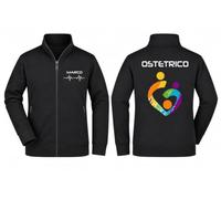 Social Crazy Felpa Full Zip Uomo Ostetrico Famiglia Personalizzata