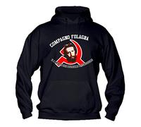 Social Crazy Felpa Uomo con Cappuccio Basic Top qualità Top vestibilità - ragionier ugo Compagno Folagra è a Monte Che dobbiamo Distruggere - Citazioni Film- Divertente Humor Made in Italy
