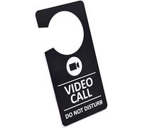 Social Crazy GANCIO MANIGLIA DELLA PORTA - VIDEO CALL Do Not Disturb - IN PLEXIGLASS MODERNO E RESISTENTE (ROSSO)