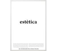 Social Crazy GLOBAL POSTER CON CORNICE DIZIONARIO - ESTETICA - VOCABOLARIO DELLA LINGUA ITALIANA (BIANCA, 21x30 cm)