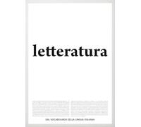 Social Crazy GLOBAL POSTER CON CORNICE DIZIONARIO - LETTERATURA - VOCABOLARIO DELLA LINGUA ITALIANA (Bianca, 30x40 cm)