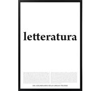 Social Crazy GLOBAL POSTER CON CORNICE DIZIONARIO - LETTERATURA - VOCABOLARIO DELLA LINGUA ITALIANA (Nera, 21x30 cm)
