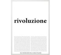 Social Crazy GLOBAL POSTER CON CORNICE DIZIONARIO - RIVOLUZIONE - VOCABOLARIO DELLA LINGUA ITALIANA (NERA, 30x40 cm)
