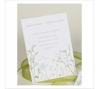 Social Crazy KIT 20 Partecipazioni Biglietto per matrimonio o eventi - FIORELLINI CELESTI - partecipazione wedding nozze (20X15 CM)