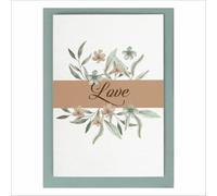 Social Crazy KIT 20 Partecipazioni Biglietto per matrimonio o eventi - LOVE E FIORI ARANCIONE - partecipazione wedding nozze (10x10 cm)