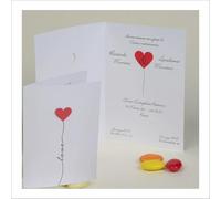 Social Crazy KIT 20 Partecipazioni Biglietto per matrimonio o eventi - LOVE PALLONCINO - partecipazione wedding nozze (10x10 cm)