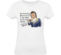Social Crazy Maglia T-Shirt Donna - Marchese del Grillo Mi Dispiace. ma io so io e Voi Non Siete Un CaXXo! - Maglietta Super vestibilità Top qualità (IT, Testo, XL, Regular, Regular, Rosso)