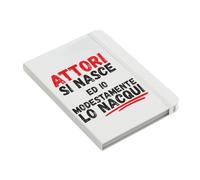 Social Crazy Notebook Personalizzato - ATTORI SI NASCE - diario note appunti (ARANCIONE, A5)