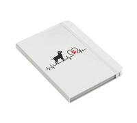 Social Crazy Notebook Personalizzato- BATTITO CON ZAMPA DI CANE - diario note appunti (BIANCO, A6)