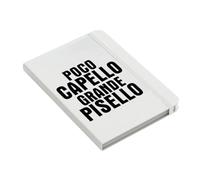 Social Crazy Notebook Personalizzato - poco capello grande pisello - diario note appunti (BLU, A6)