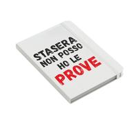 Social Crazy Notebook Personalizzato - STA SERA NON POSSO HO LE PROVE - diario note appunti (ROSSO, A6)