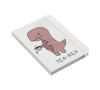 Social Crazy Notebook Personalizzato- TEA REX - diario note appunti (BIANCO, A6)