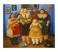Social Crazy POSTER su carta fotografica premium 270 gr - Botero - Le sorelle - Fine Art Print Locandina HD 100% QUALITà ITALIA Idea Regalo Casa quadro home (A0)