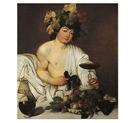 Social Crazy POSTER su carta fotografica premium 270 gr - Caravaggio Bacchus - Fine Art Print Locandina HD 100% QUALITà ITALIA Idea Regalo Casa quadro home (A4)