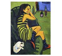 Social Crazy POSTER su carta fotografica premium 270 gr - Ernst Ludwig Kirchner Artistin (Marcella) - Fine Art Print Locandina HD 100% QUALITà ITALIA Idea Regalo Casa quadro home (A2)