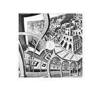 Social Crazy POSTER su carta fotografica premium 270 gr Escher - Trabocchetti visivi - Fine Art Print Locandina HD 100% QUALITà ITALIA Idea Regalo Casa quadro home (A2)