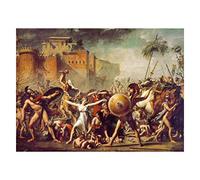 Social Crazy POSTER su carta fotografica premium 270 gr - Jacques Louis-David - Le sabine - Fine Art Print Locandina HD 100% QUALITà ITALIA Idea Regalo Casa quadro home (A3)