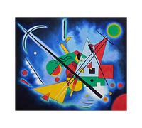 Social Crazy POSTER su carta fotografica premium 270 gr - Kandinsky - utopia in blu - Fine Art Print Locandina HD 100% QUALITà ITALIA Idea Regalo Casa quadro home (A4)